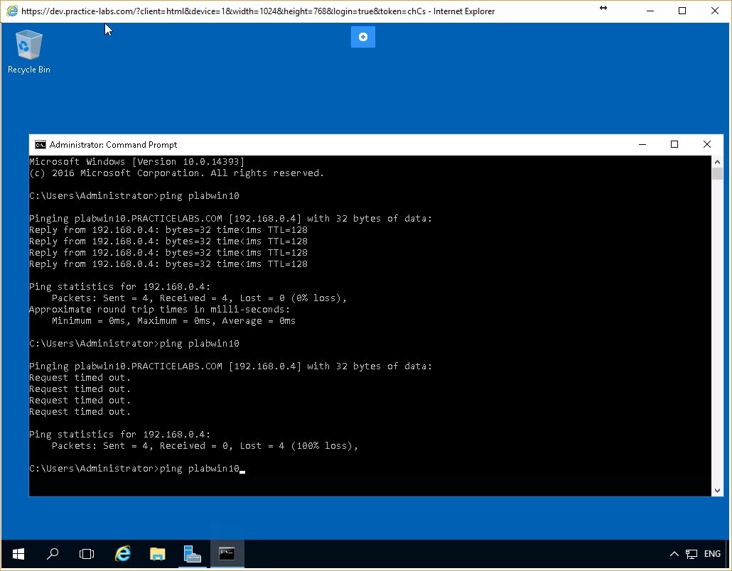 Figure 2.13 Screenshot of the PLABDC01 desktop